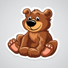 Vector illustration with lovely little bear