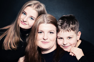 Happy Family. Mother and Two Children