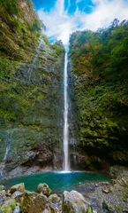 Fototapeten waterfall in the end of Levada Caldeirao Verde © Anna Lurye