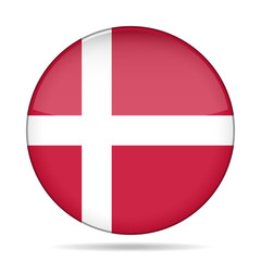 Obraz premium button with flag of Denmark