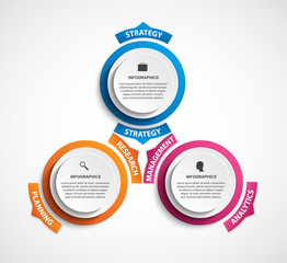 Abstract options infographics template.