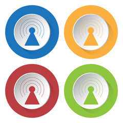 set of four icons - transmitter