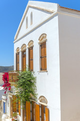 Traditional houses in Mykonos, Greece. Beautiful sample of the a