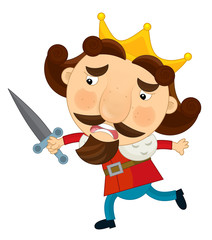 Cartoon king - isolated - illustration for the children