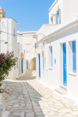 Traditional houses in Mykonos, Greece. Beautiful sample of the a
