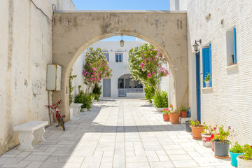 Traditional houses in Mykonos, Greece. Beautiful sample of the a - 102259173