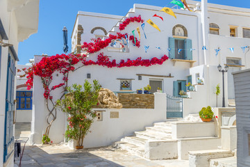 Traditional houses in Mykonos, Greece. Beautiful sample of the a - 102259324