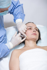 Obraz na płótnie Canvas Photo of cosmetic procedures .