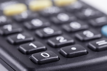 Obraz premium Close up view of calculator keys