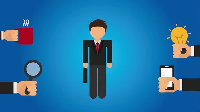 Businessman icon design Video Animation