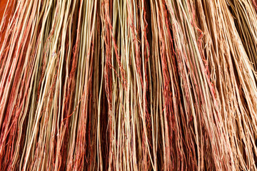 Background broom closeup
