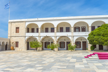 Fototapeta na wymiar Amazing orthodox church in Cyclades, Greece.