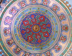 Ceiling decoration of Topkapi Palace in Istanbul, Turkey