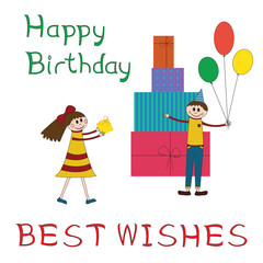 Greeting card for children birthday party
