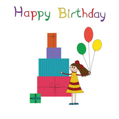 Greeting card for children birthday party