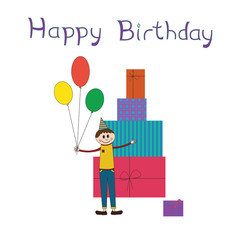 Greeting card for children birthday party
