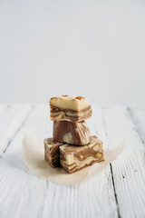 The halva on a white table