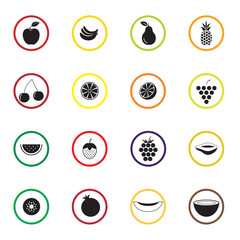 Colourful fruit icons - 102264520