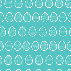 easter eggs seamless pattern