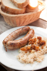 sausage with sour cabbage