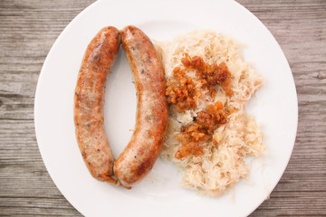 sausage with sour cabbage