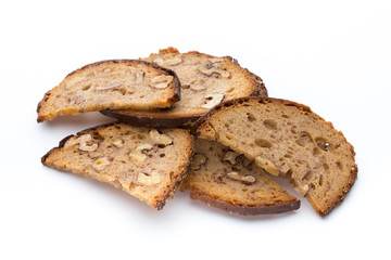 Rye bread crisps with walnuts.