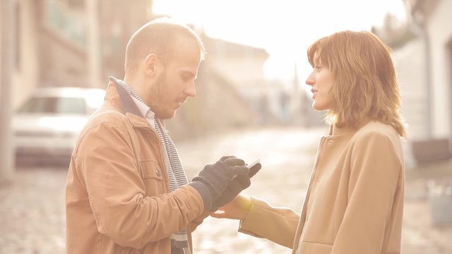 Couple having a good time outdoors.