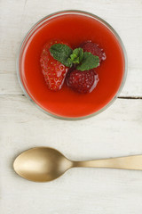 White chocolate panna cotta