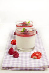 White chocolate panna cotta