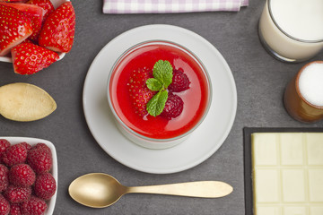 White chocolate panna cotta
