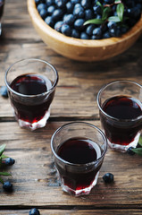 Traditional sardinian liqueur with mirto