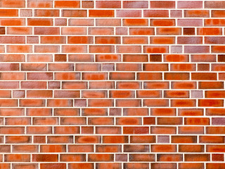 Fototapeta premium Colorful red brick wall background texture