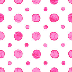Seamless watercolor dots pattern