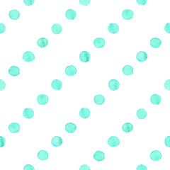 Seamless watercolor dots pattern