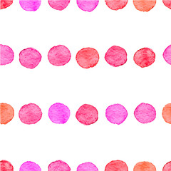 Obraz na płótnie Canvas Seamless watercolor dots pattern
