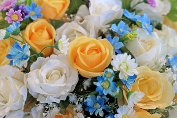 colorful of rose artificial flower