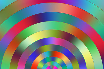 Fototapeta premium Multicolored semi circular graduated colors.