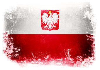 Naklejka na ściany i meble Flaga Polski