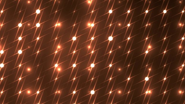 Floodlights orange disco background. Abstract motion background, shining lights, energy waves.