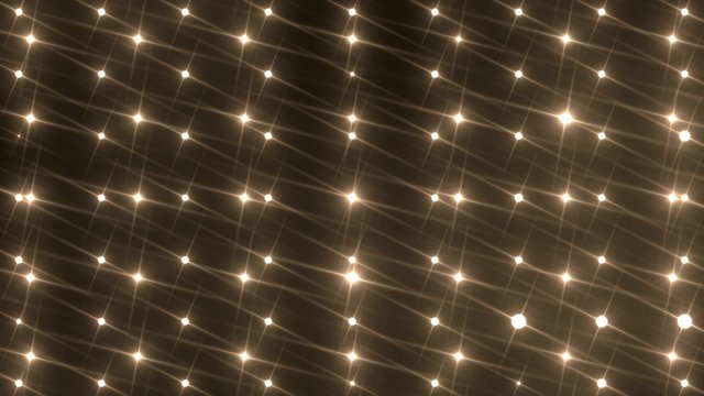 Floodlights gold disco background. Abstract motion background, shining lights, energy waves.