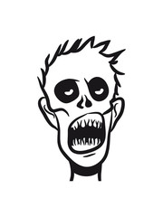 zombie funny creepy comic head