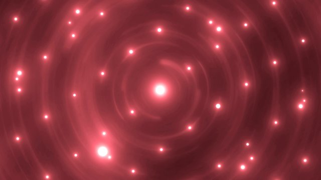 Lights Red Tunnel. Computer generated seamless loop abstract motion background.