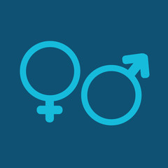 Male and female signs icon