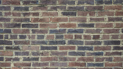 Red /  Black Brick wall with white mortar