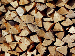 Cleaved firewood texture
