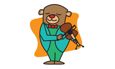 Bear Playing Music