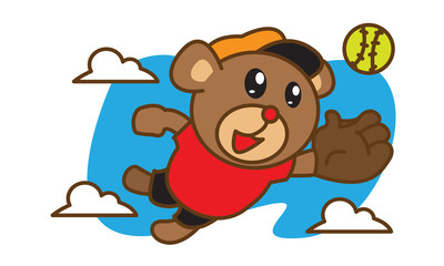 Bear Catching a Ball