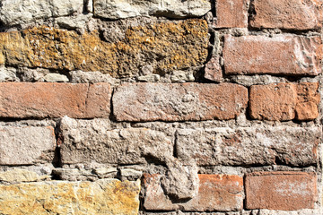 wall of old bricks