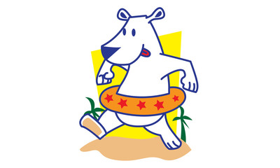 Polar Bear a Swimming