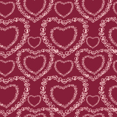 Love seamless pattern romantic doodle hearts unique
